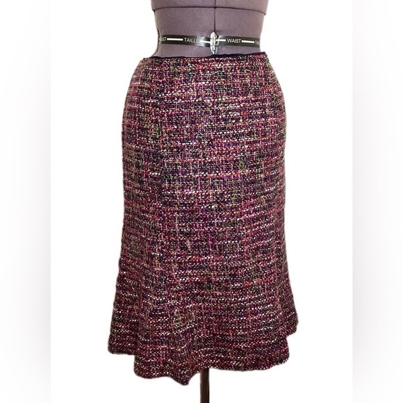 Talbots Dresses & Skirts - Talbots Flared Tweed Skirt Size 12 Wool Blend Multicolor Preppy Office Academia